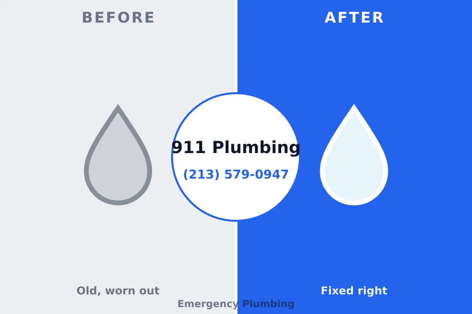 Before and after: plumbing repair Buenaventura Lakes, FL